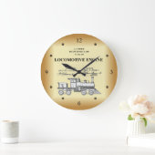 特許スケッチ～A.J.フーバー～機関車～ ラージ壁時計 (ホーム)