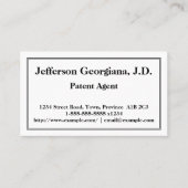 特許伝統的代理業者名刺 名刺 (正面)