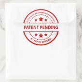 特許出願中ステッカー ラウンドシール (バッグ)