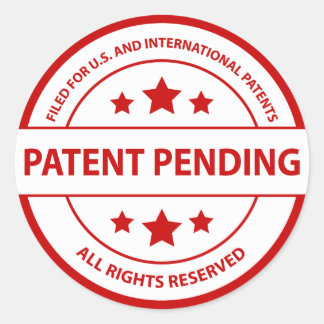 特許出願中ステッカー ラウンドシール