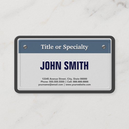 特集および車カッコいいのライセンスプレート 名刺 (正面)