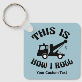牽引おもしろいトラックの運転私の転がカスタム キーホルダー