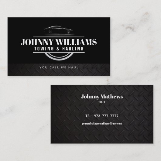 牽引および運搬の名刺 名刺 (正面/裏面)