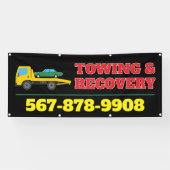 牽引とリカバリサービスカスタムのバナー 横断幕 (横)