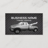 牽引サービスブラックメタル牽引トラックプロフェッショナル 名刺 (正面)
