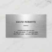 牽引サービス金属牽引トラック愛国心 名刺 (裏面)