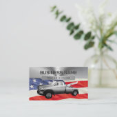 牽引サービス金属牽引トラック愛国心 名刺 (スタンド正面)