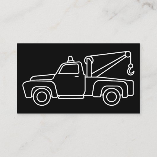 牽引サー車のビスシンプル名刺 名刺 (裏面)