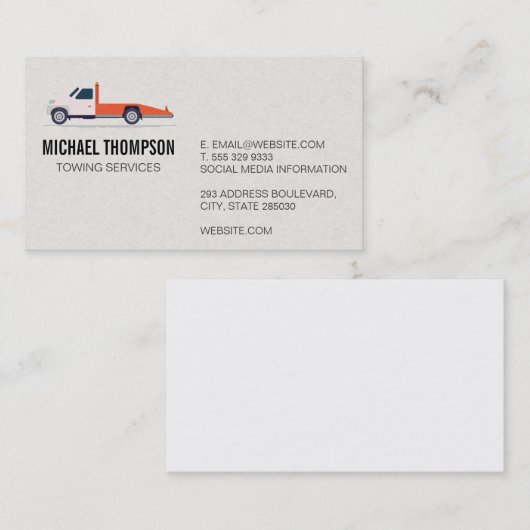 牽引トラックアイコン 名刺 (正面/裏面)