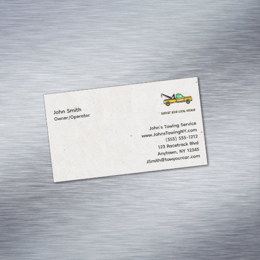 牽引トラックテーマカスタマイズ可能な名刺 マグネット名刺 (インサイチュ)