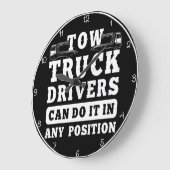 牽引トラックドライバー:可能な任意の位置 ラージ壁時計 (傾斜)