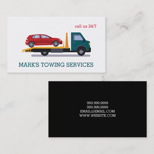 牽引トラック名刺 名刺 (正面/裏面)