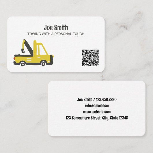 牽引トラック牽引カスタムQR 名刺 (正面/裏面)
