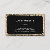 牽引トラック車牽引サービス金ゴールド枠 名刺 (裏面)