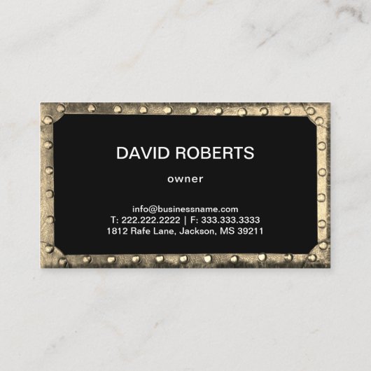 牽引トラック車牽引サービス金ゴールド枠 名刺 (裏面)