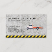 牽引トラック | コンクリート背景 名刺 (正面)