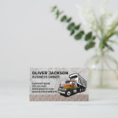 牽引トラック |コンクリート鋼 |トラックをダンプ 名刺 (スタンド正面)