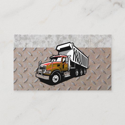 牽引トラック |コンクリート鋼 |トラックをダンプ 名刺 (裏面)