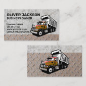 牽引トラック |コンクリート鋼 |トラックをダンプ 名刺 (正面/裏面)