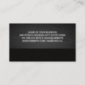 牽引トラック | ブラックメタル背景 名刺 (裏面)