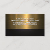 牽引トラック |メタリック金ゴールド 名刺 (裏面)