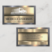 牽引トラック |メタリック | Steel Shine 名刺 (正面/裏面)