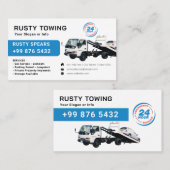 牽引モダン業務 |白 名刺 (正面/裏面)