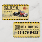 牽引モダン業務 |黄色 名刺 (正面/裏面)