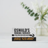 牽引会社メタルプロフェッショナル牽引フック 名刺 (スタンド正面)