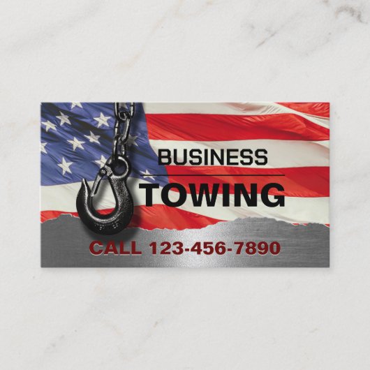 牽引会社愛国金属トウトラックフック 名刺 (正面)