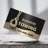 牽引会社金ゴールド牽引フックモダンブラック 名刺