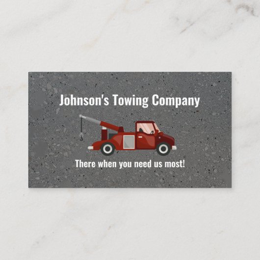 牽引牽引トラック会社名刺 名刺 (裏面)