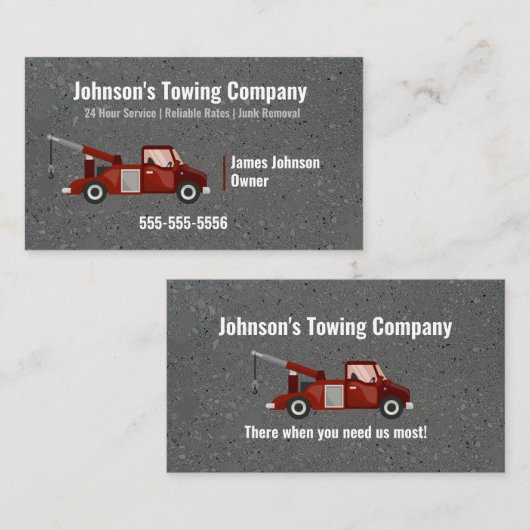 牽引牽引トラック会社名刺 名刺 (正面/裏面)