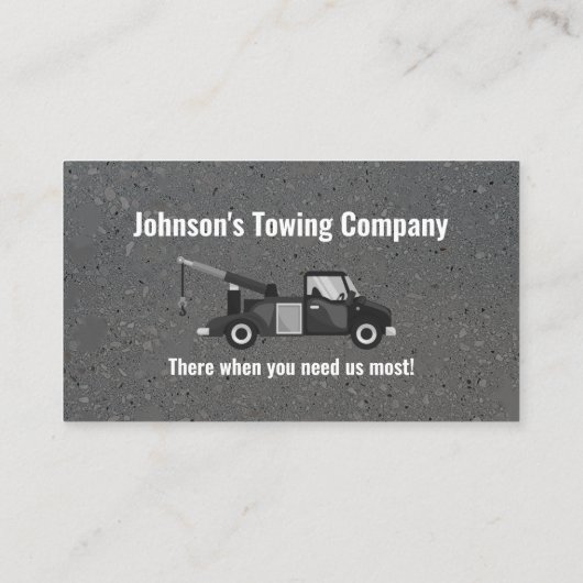 牽引牽引トラック会社名刺 名刺 (裏面)