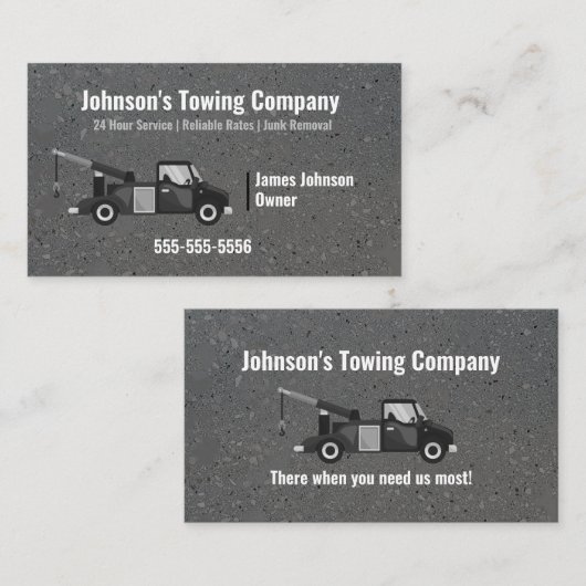 牽引牽引トラック会社名刺 名刺 (正面/裏面)