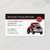 牽引牽引車のトラックドライバーの名刺 名刺 (正面)