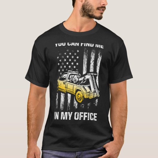 牽引車牽引トラック運転牽引運転機動力車のブレイクダウ Tシャツ (正面)