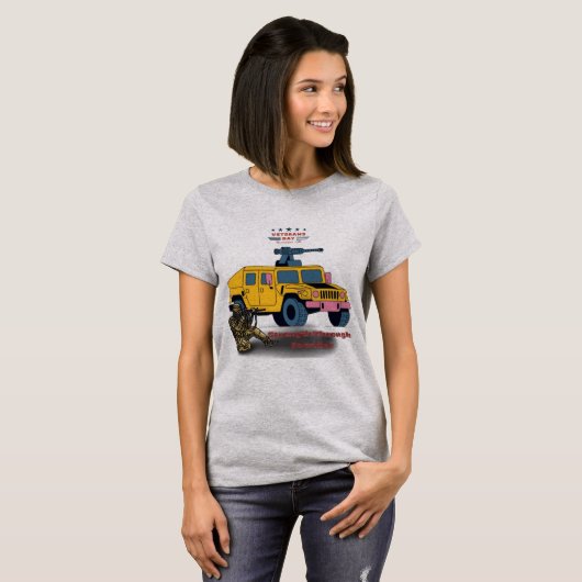 犠牲による強さ グレー Tシャツ (正面フル)