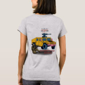 犠牲による強さ グレー Tシャツ (裏面)
