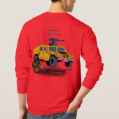 犠牲による強さ 赤 Tシャツ (裏面)