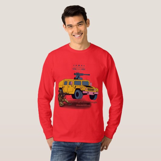 犠牲による強さ 赤 Tシャツ (正面フル)
