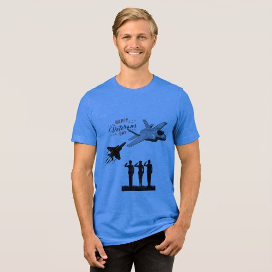 犠牲の星 青 トライブレンドTシャツ (正面全面)