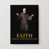 犠牲を伴わない信仰は単なる雑音ボタンである 缶バッジ (正面)