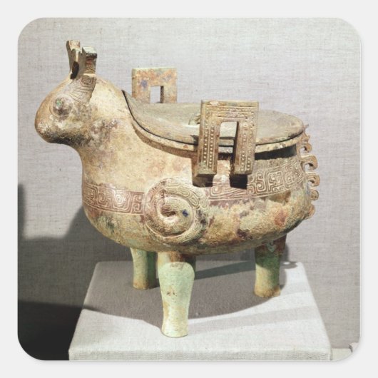 犠牲的な'hsi-ting'動物姿 スクエアシール (正面)