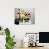 犠牲的な'hsi-ting'動物姿 ポスター (ホームオフィス)