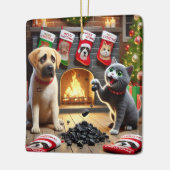 犬いけなと猫 セラミックオーナメント (左)