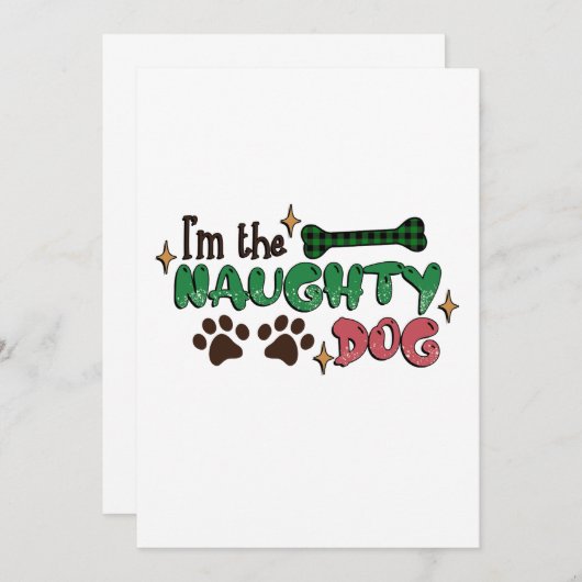 犬いけなのクリスマス サンキューカード (正面/裏面)