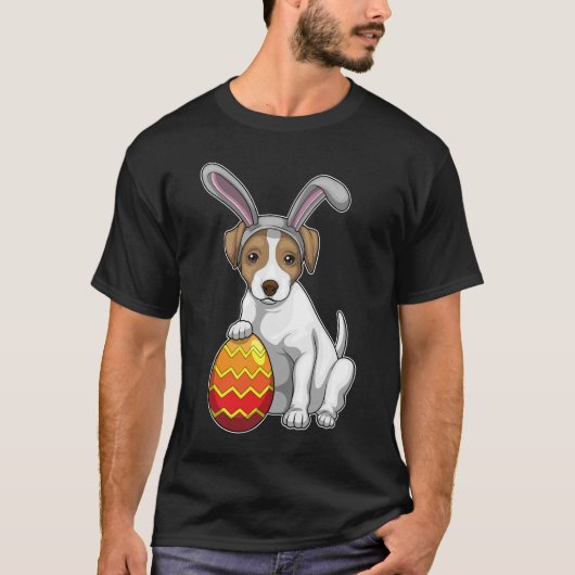 犬うさぎイースターイースター卵 Tシャツ (正面)