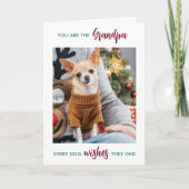 犬おじいちゃんカスタムクリスマスペットの写真 シーズンカード (正面)