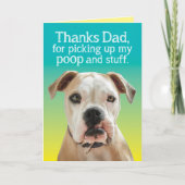 犬おもしろいからの父の日のカード カード (正面)